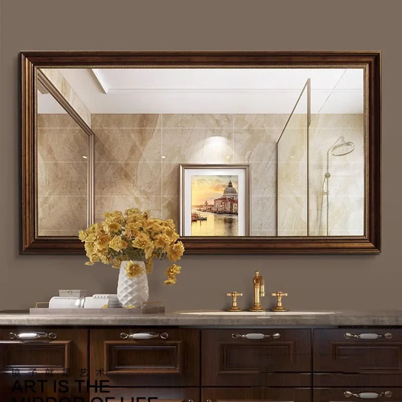 

Men Modern Mirror Wall Decoration Vanity Girls Bedroom Bathroom Long Luxury Funky Mirror Square Espelhos Living Room Decorations