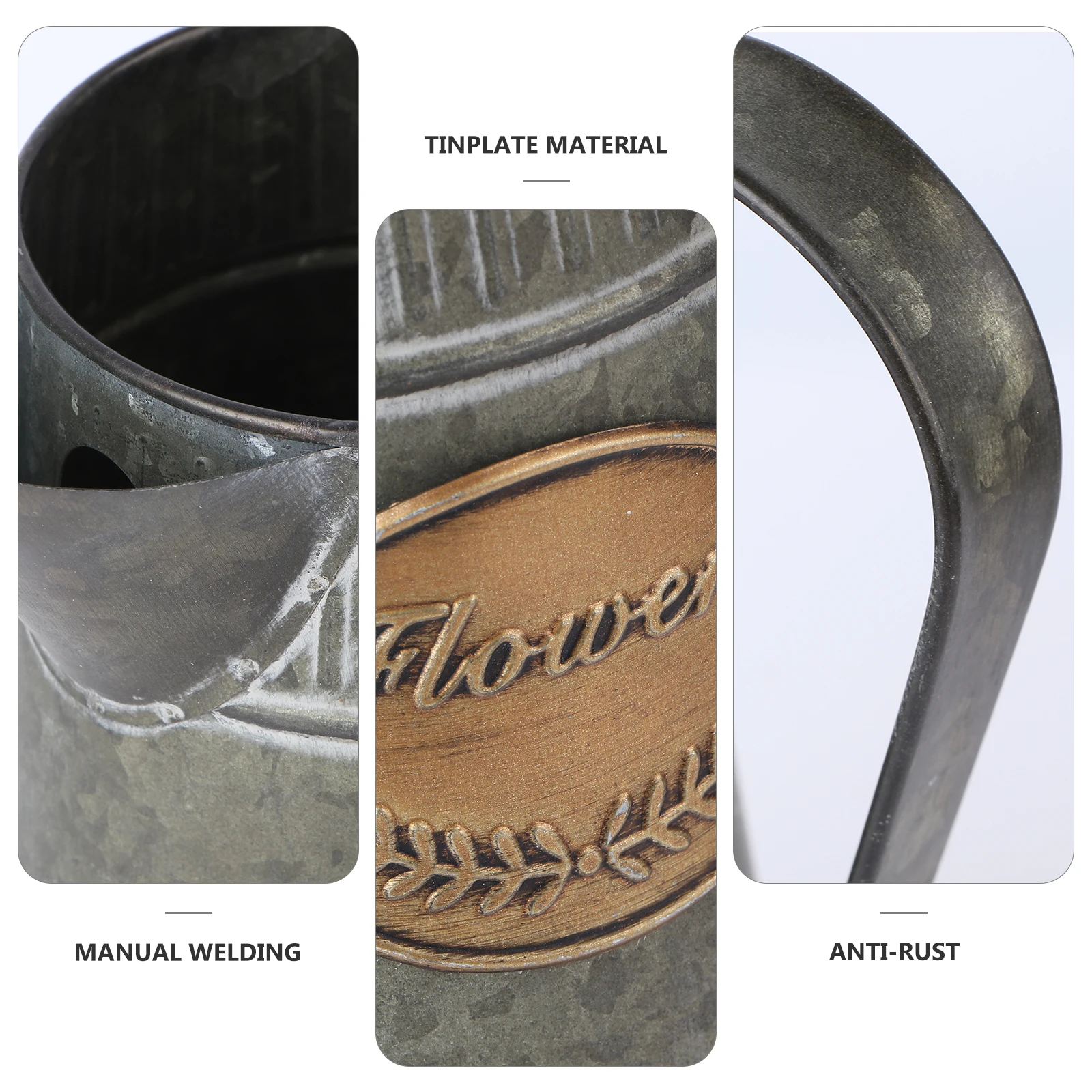 

Iron Vintage Succulent Pot Metal Container Home Decoration Flower Vase Indoor Outdoor Plant Pots Flower Storage Pot Iron