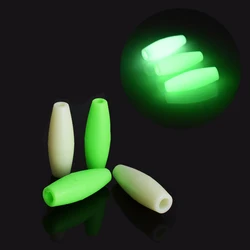 10 pcs noctilucent rock fishing hook tubes, fishing tool connecting tubes, fish hook accessories, night fishing sea fishing