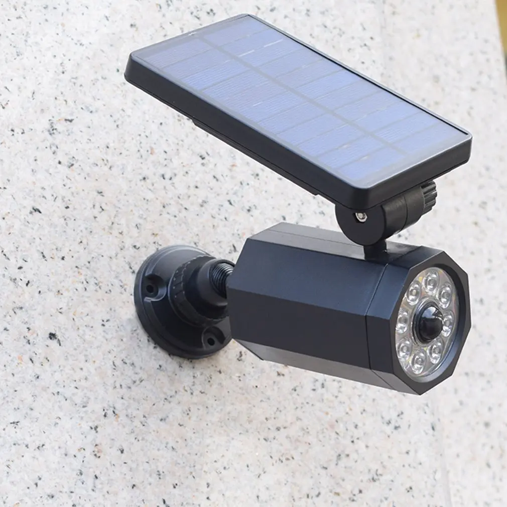 DUNIOutdoor Solar LED Camera Motion Sensor Projecteur, Lampe étanche, 3 modes, Sécurité, Maison, Jardin