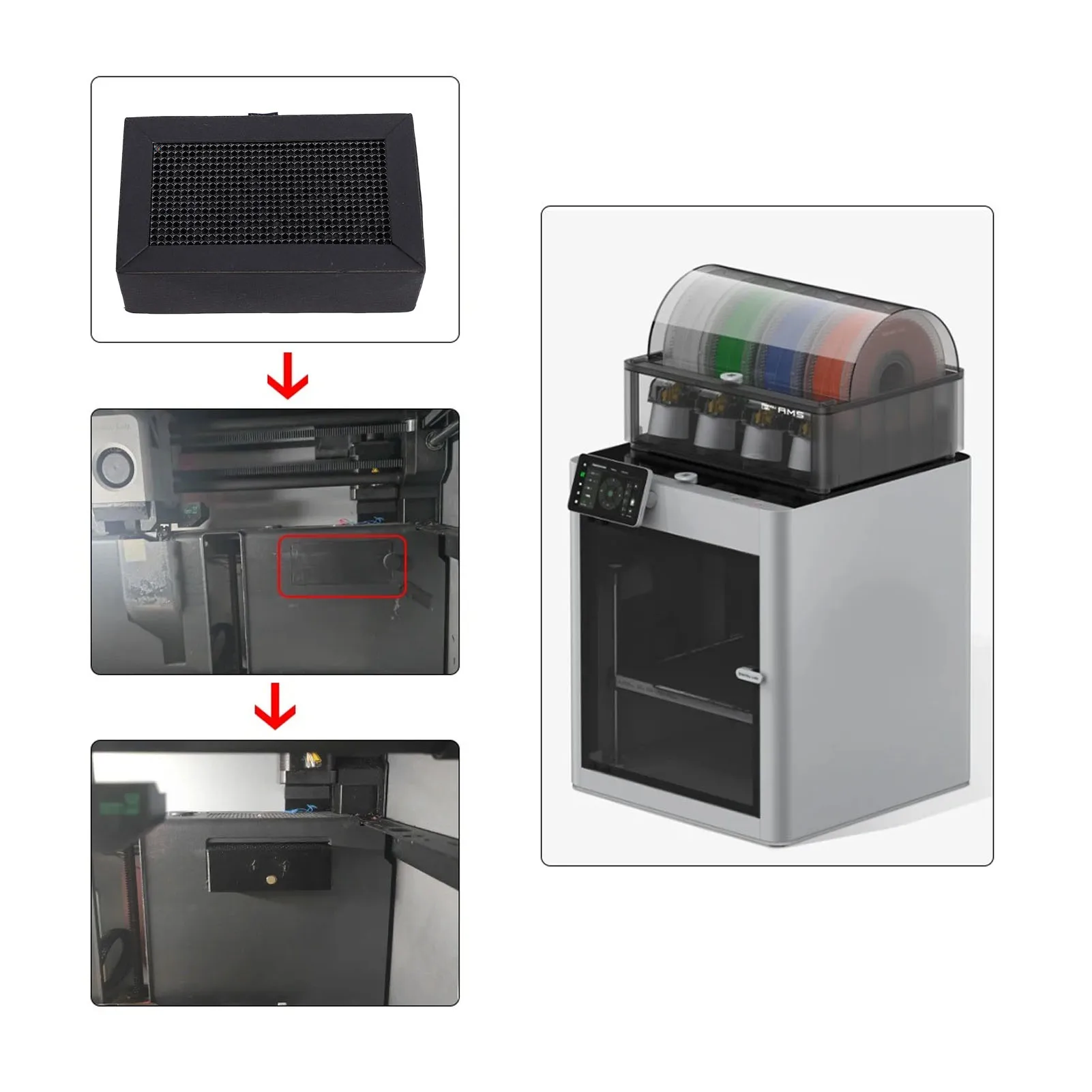 

3D Printer Activated Carbon Air Filter 3D Printer Activated Carbon Air Filter Purifiers for P1P P1S X1 P1