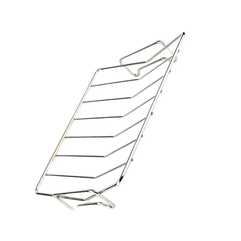 Stainless Steel Grill Rack V Shape for Even Heat Distribution 10 Inch Width for Turkey Roast and Pork Shoulder Cooking
