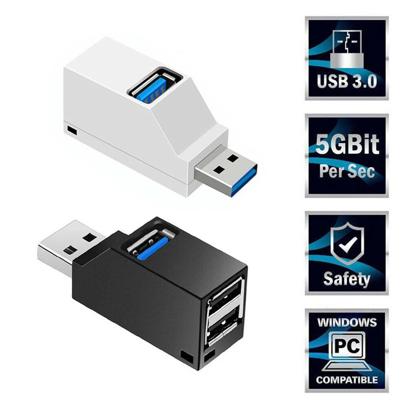 

USB Type C 3.0 Hub High-Speed Data Transfer Rotate USB 3.0 Hub Splitter with 3 USB Ports for Macbook Pro PC Laptop Accessories