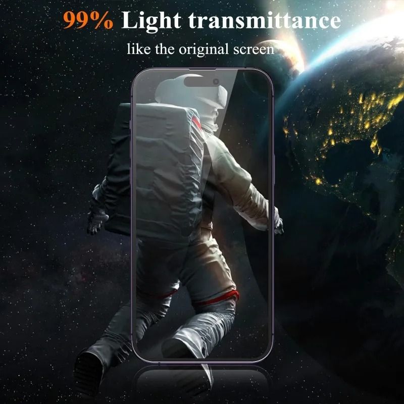 4 قطعة غطاء كامل واقيات الشاشة من الزجاج المقسى لـ 17 16 Pro Max 15 14 Plus 13 12 11 Pro Mini 16e Air X XR XS Max فيلم زجاجي #2