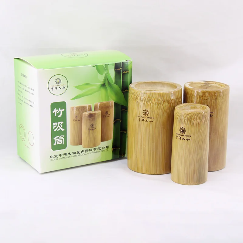 Fire Cupping Set Plantar Bamboo Cupping Jar Acupuncture Massage Traditional Chinese Medicine Carbonized Bamboo Pot Cans Back Arm