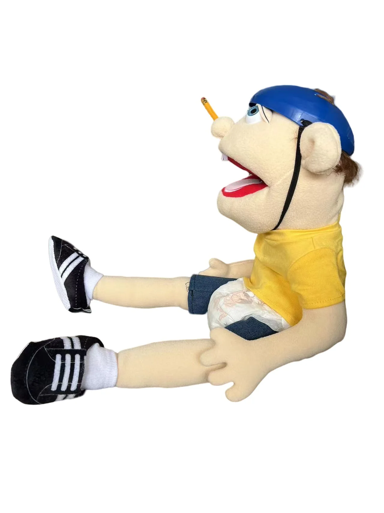 60cm Jeffy Hand Puppet Cartoon Pluszowa zabawka Wypchana lalka Miękka figurka Poduszka do spania Edukacyjny domek do zabawy Prezent urodzinowy dla fanów