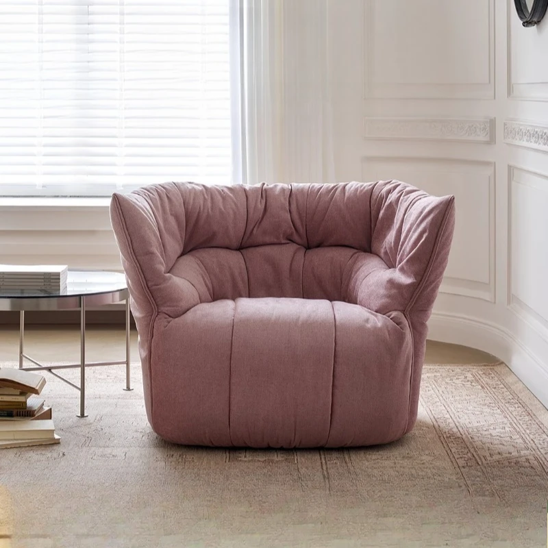 

Princess cream wind single chair modern simple small apartment lazy sofa