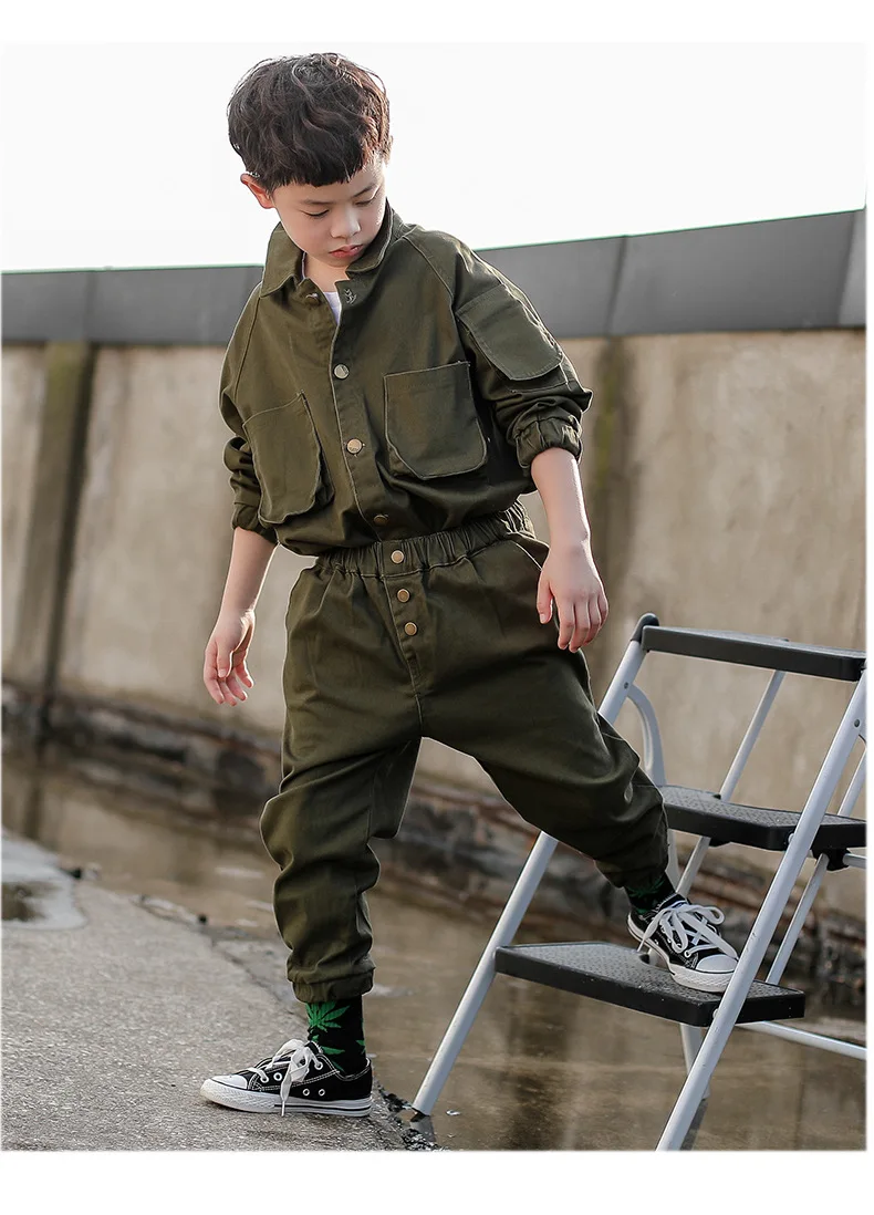 3-12Yrs Children\'s Clothing Boy Suit Spring &Autumn 2022 Fashion Letter Splicing New big children\'s sports Sets two-piece suit