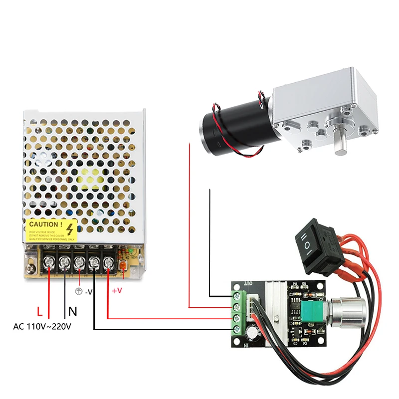 

5840-31ZY DC 12V 24V Reduction Gear Motor Large Torque High Power 2-70kg 7RPM-470RPM Worm Gear Motor Reversed Motor