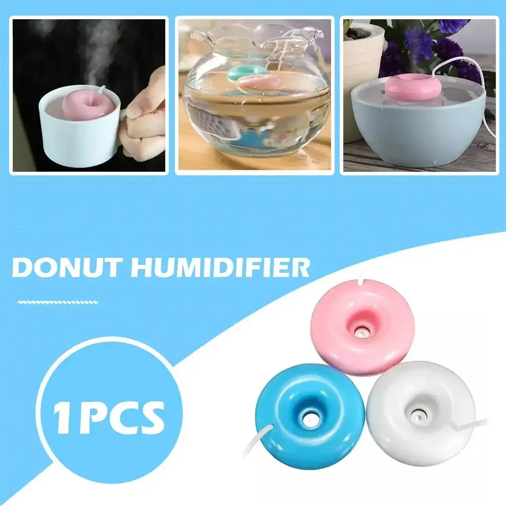 Mini Donut Negative Ion Humidifier USB Round Household Air Purifier for Home Office Desktop Donut Steam Diffuser Mini Sprayer