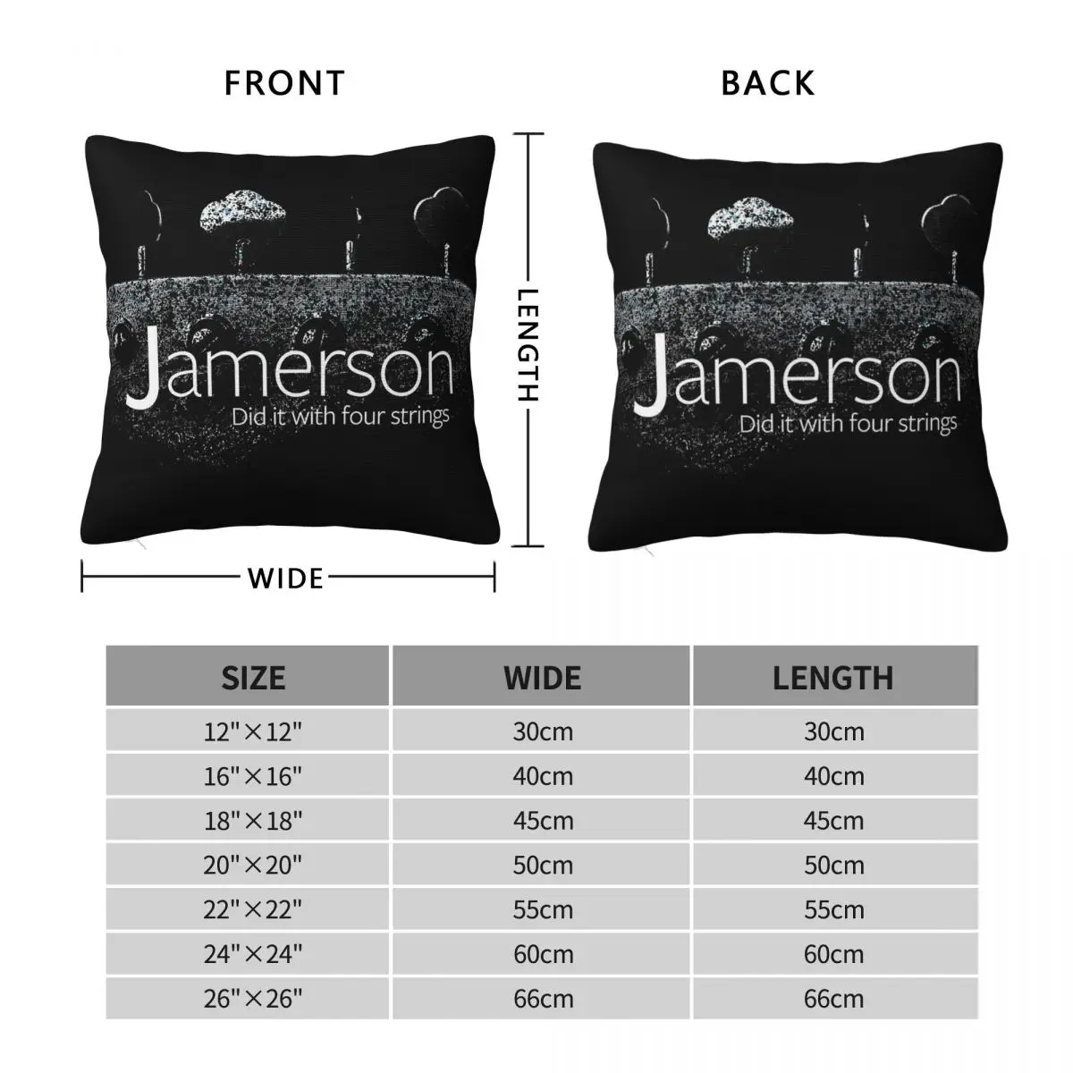 James Jamerson Did It With Four Strings Square Pillowcase Polyester Linen Velvet Creative Pillow Case Sofa Seater Cushion Cover