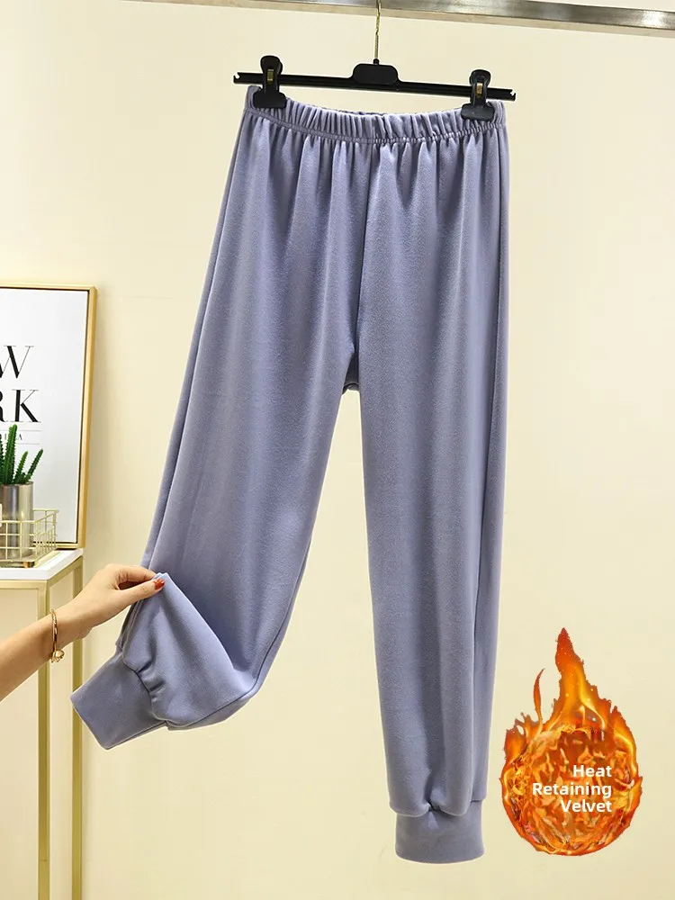 Pantalon taille haute décontracté pour femme, coupe ample, Dervo, couleur, grande taille, pantalon de sport avec Fce, hiver