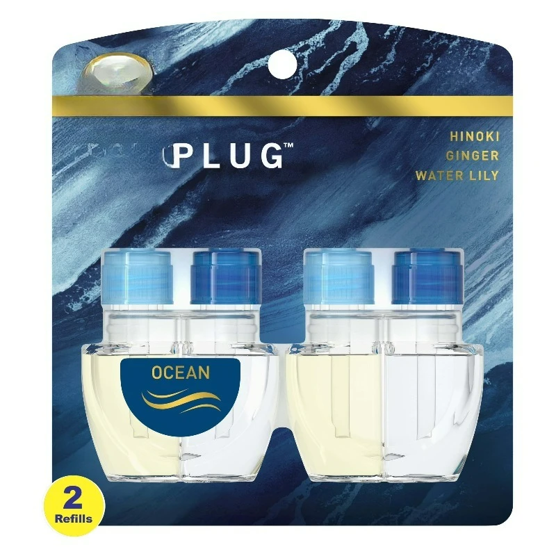 

Ароматизатор для дома, устраняющий запахи, с запасным ароматическим маслом, аромат океана, 2 сменных блока