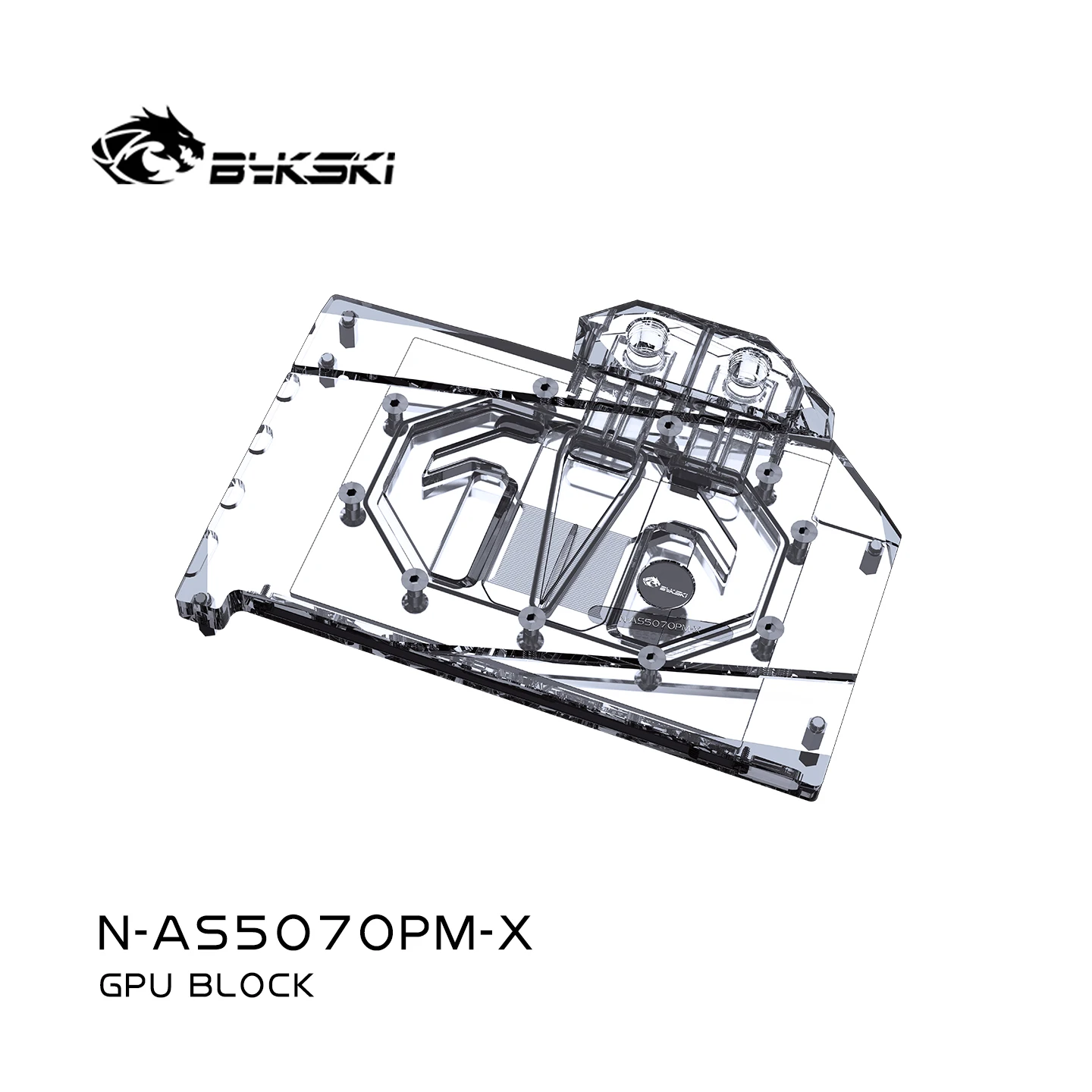 Bykski GPU-Wasserblock für ASUS Prime GeForce RTX 5070 12 GB GDDR7-Grafikkarte/Kühler mit vollständiger Abdeckung N-AS5070PM-X