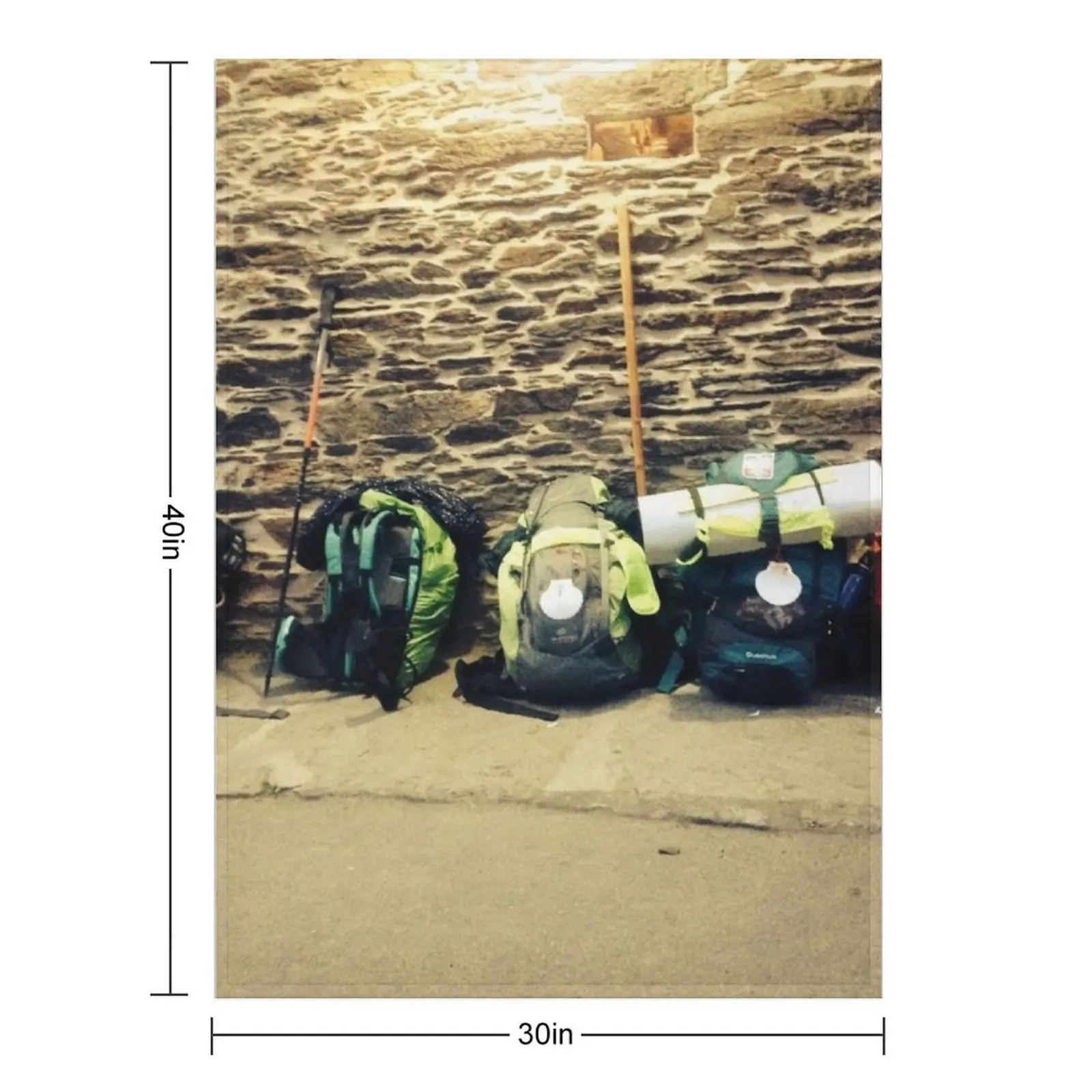 Camino de Santiago Throw Blanket Custom Hairy sofa bed Softest valentine gift ideas Luxury Thicken Blankets
