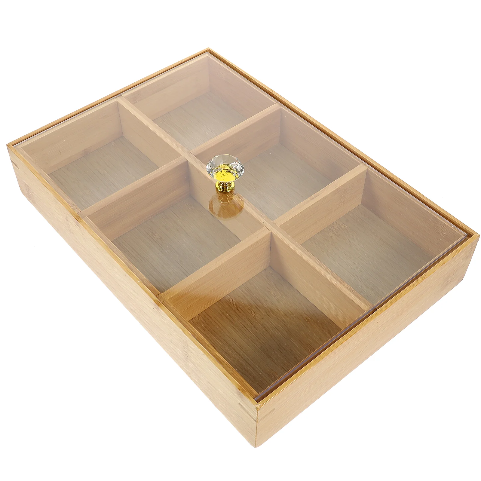 Storage Box Dessert Serving Tray Lovely Shape Bamboo Fruits Dish for Desktop Decorative Food