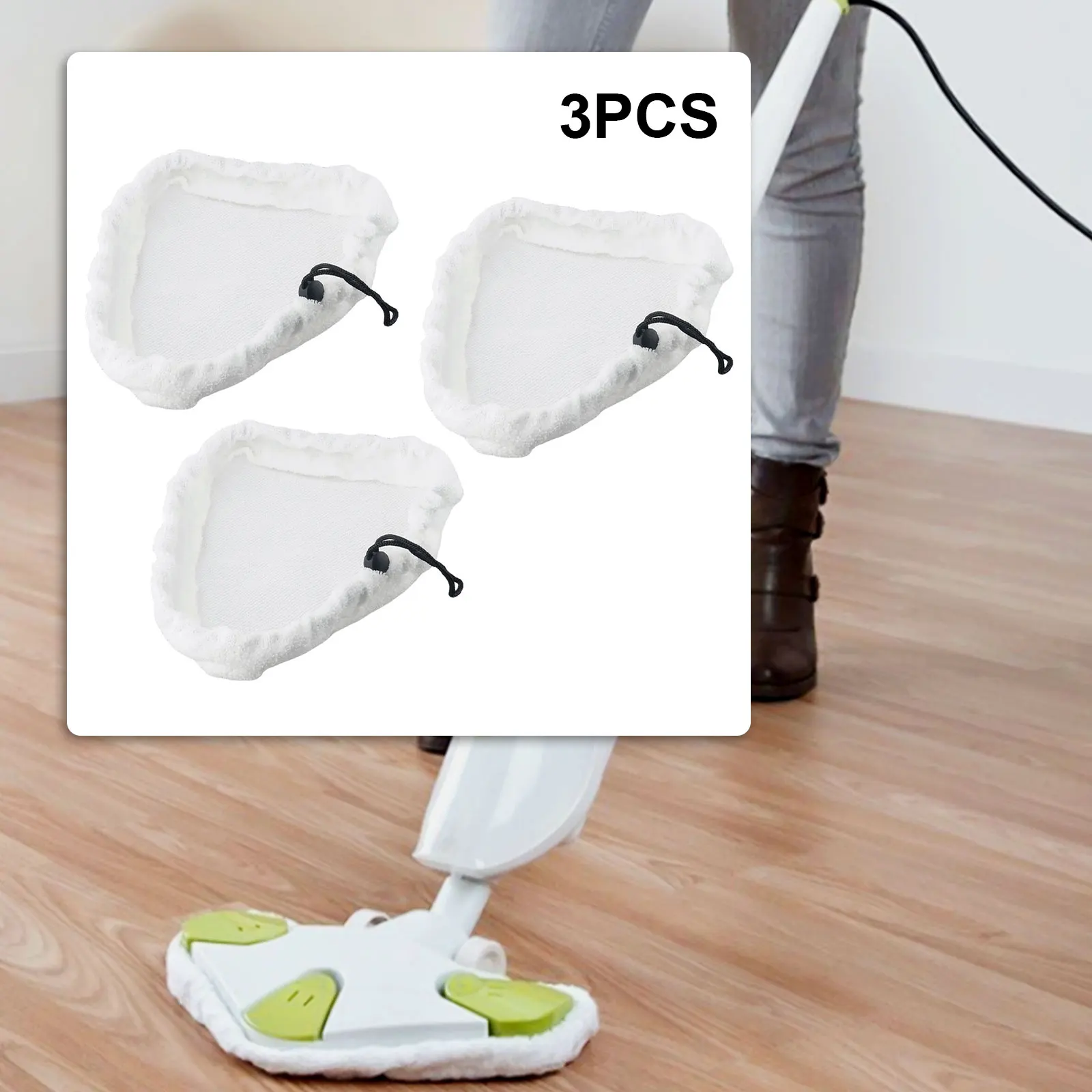 Super absorbent Microfibre Cloth Steam Cleaning Pad Accessories High quality Washable White Steamer Cleaner New Hot