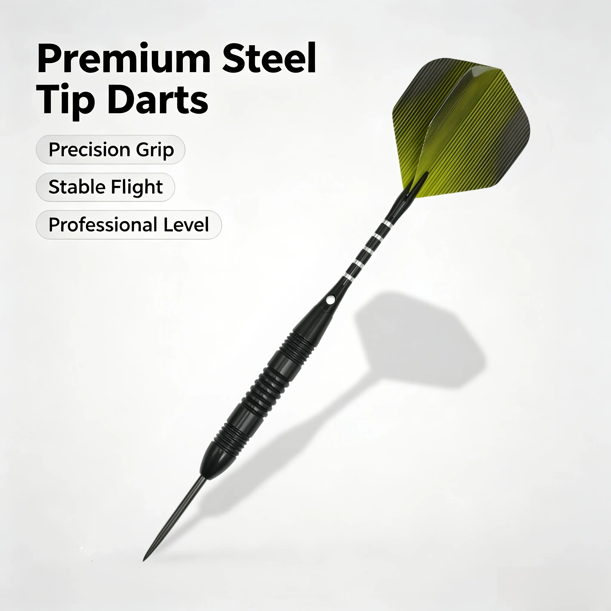 23g Professional Hard Steel Needle Dart Set, Iron Deep Groove anti Slip Dart Barrel, Aluminum Alloy Rod, Durable Dart Set