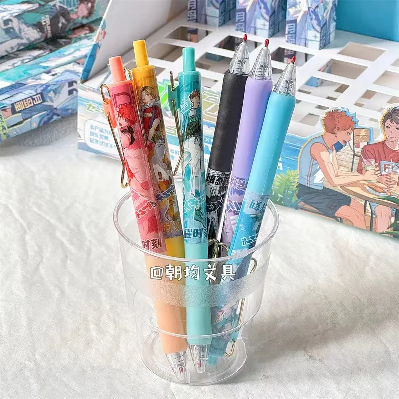 Random 3Pcs Anime ballpoint pen Cartoon Gel Pen back to school office stationery supplies children\'s day gift