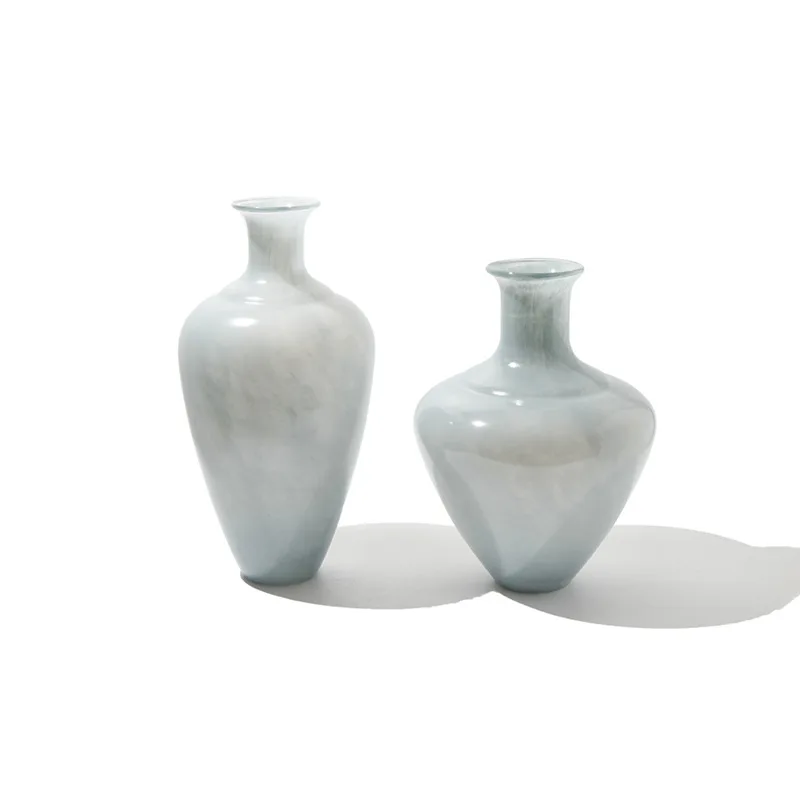 

Modern simple soot floor large hanging bell glass vase handmade art big belly horse drunk wood