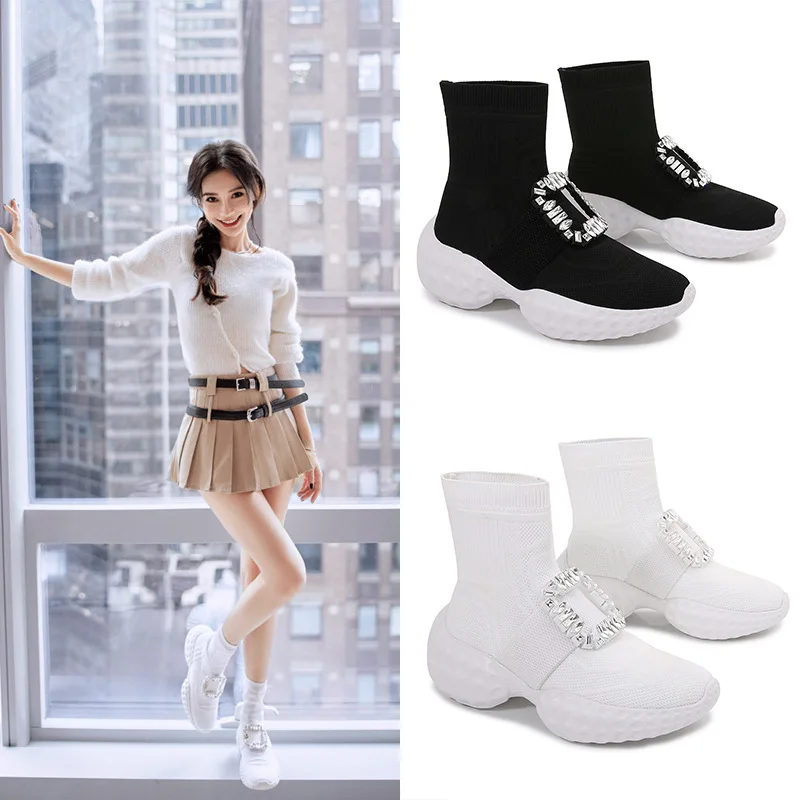 

Новые удлиняющие носки на толстой подошве с пряжкой, ботинки, кроссовки с одной педалью