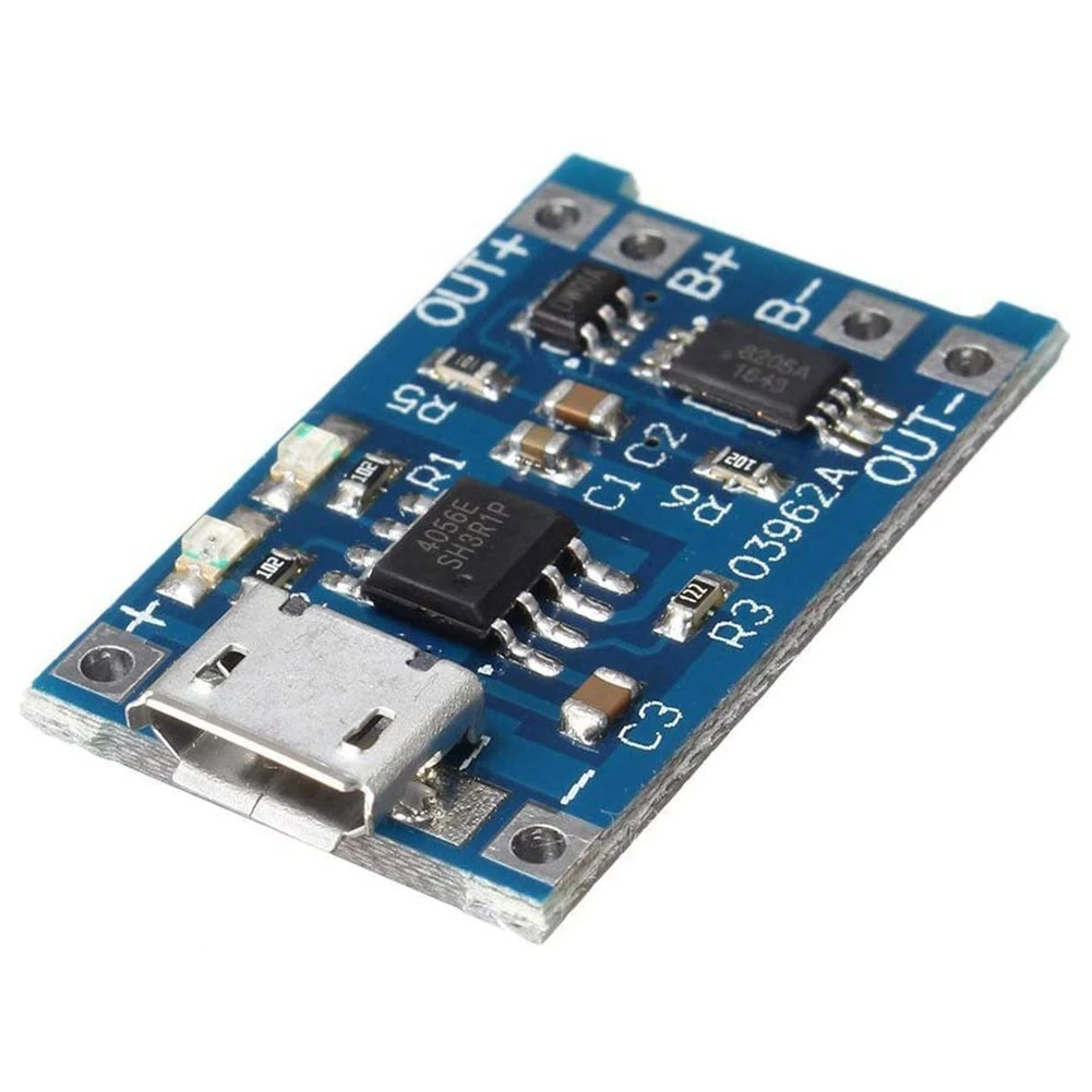 Carte de charge de batterie au lithium TP4056, carte de charge, micro-USB, protection technique, 5V, 1A, 18650, 10 pièces
