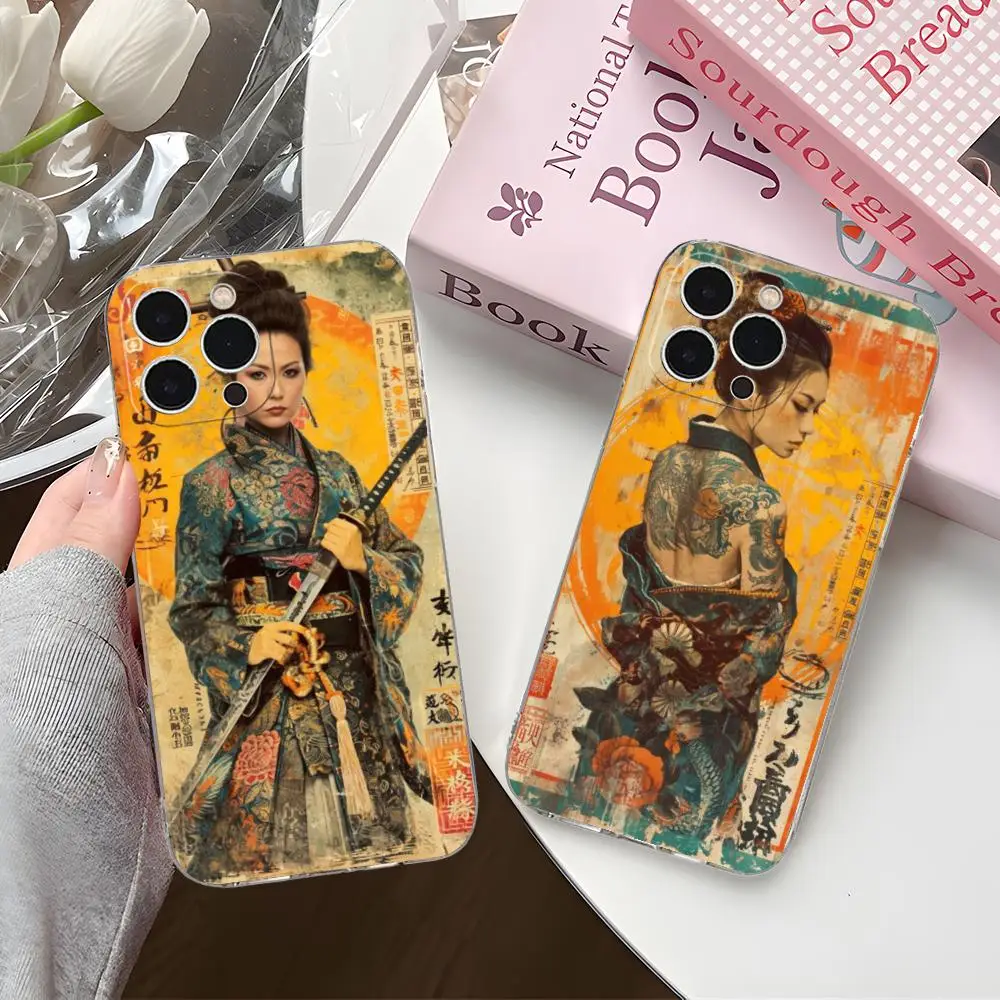 

Чехол для мобильного телефона с татуировкой в стиле ретро для iPhone 16, 15, 14, 13, 12, 11 X XR XS 8 6 Pro Max Plus Mini Clear Color Cover Luxury Pretty