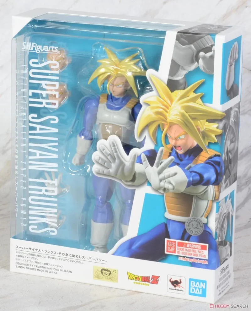 

Bandai Dragon Ball SHF Future Trunks Battle Outfit Super Saiyan Figurine Collectible Available in Stock