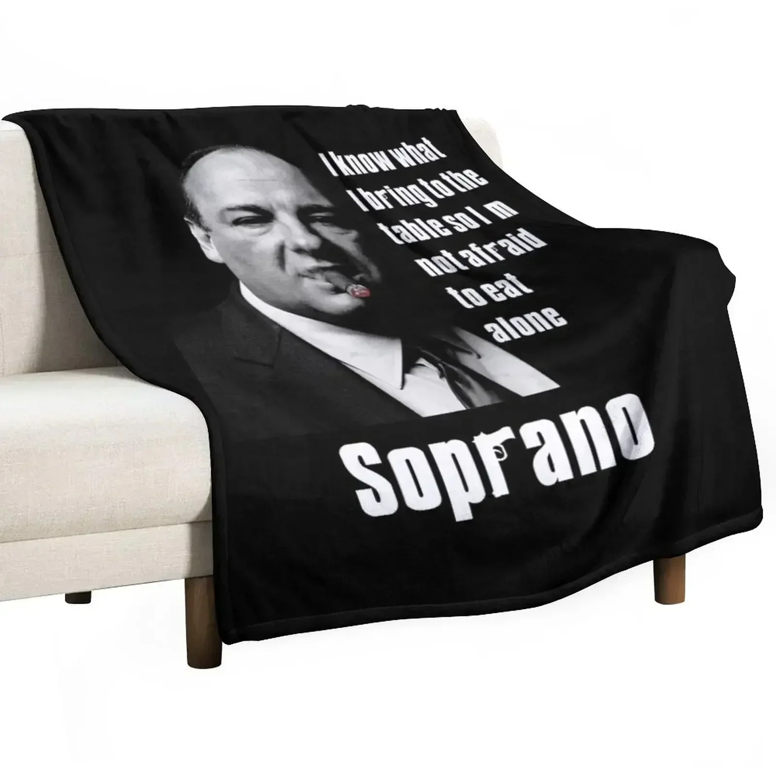 

Tony Soprano cigar Quote Throw Blanket Thin Soft Blanket for Summer Night Sleeping