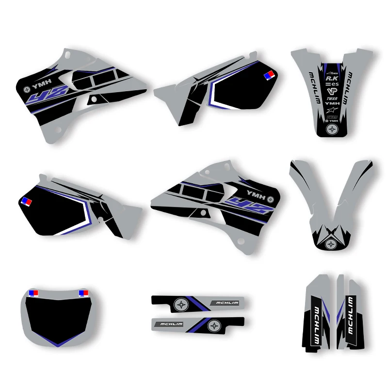 

Наклейки на мотоцикл Sawrain, набор наклеек с графикой команды для YAMAHA YZ125-250 1996, 1997, 1998, 1999, 2000, 2001 005