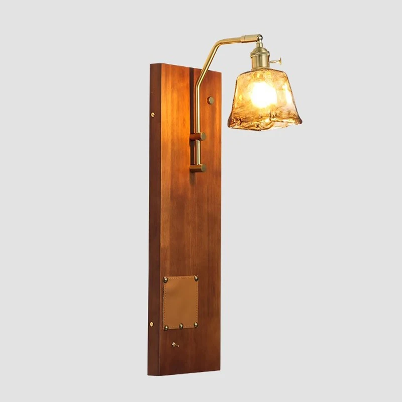 

New Mid-Century Vintage Wall Lamp for Wabi-Sabi Bedroom Bedside Light Corridor Living Room Background Decorative LED Lighting