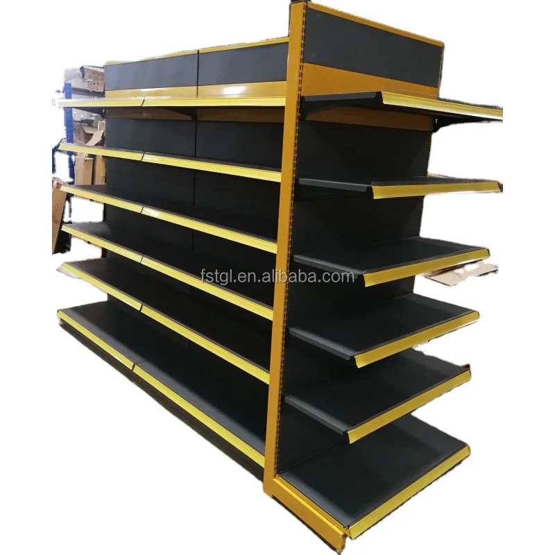 

[Customized]Heavy Duty Modern Metal Wire Mesh Display Rack Supermarket Store Oil Stand Shelf Single or Double-Sided Option