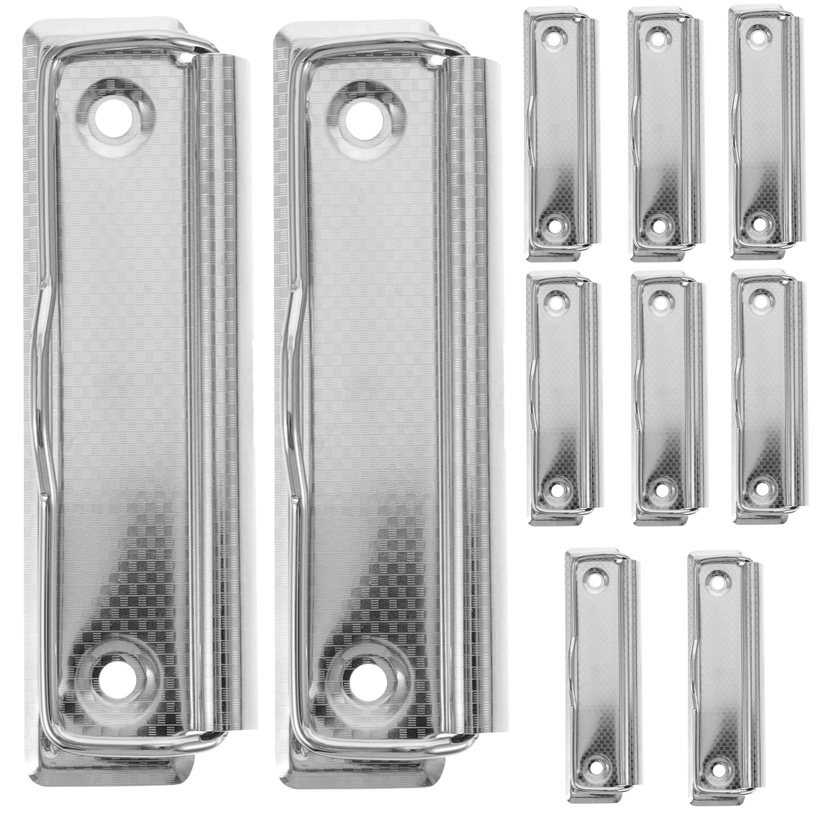 

10 Pcs Metal Plate Clip Clipboard Rivets Hard Office Clips Aluminum Alloy Clipboards