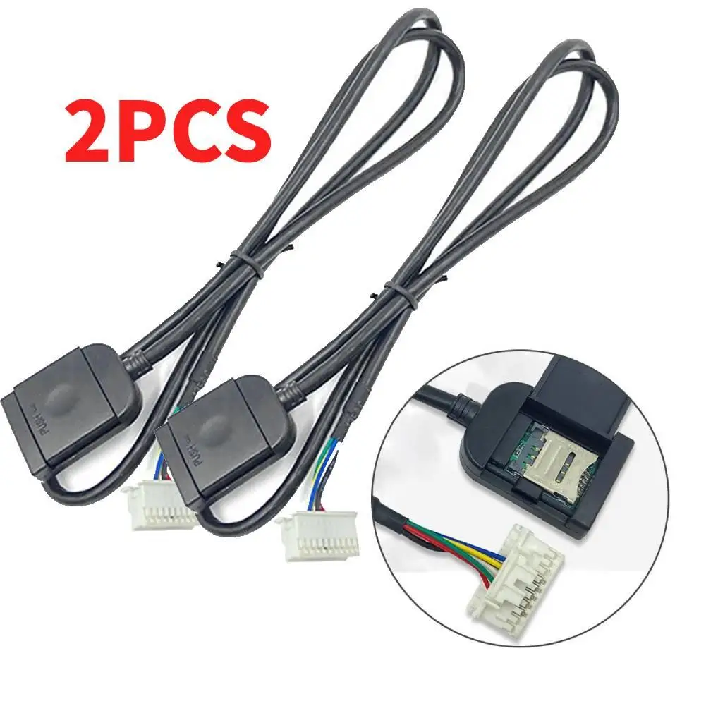 2 SZTUK Adapter gniazda karty SIM do radia Android Multimedia Gps 4G Kabel gniazda karty do kabla telefonicznego Duża część ekranu Android