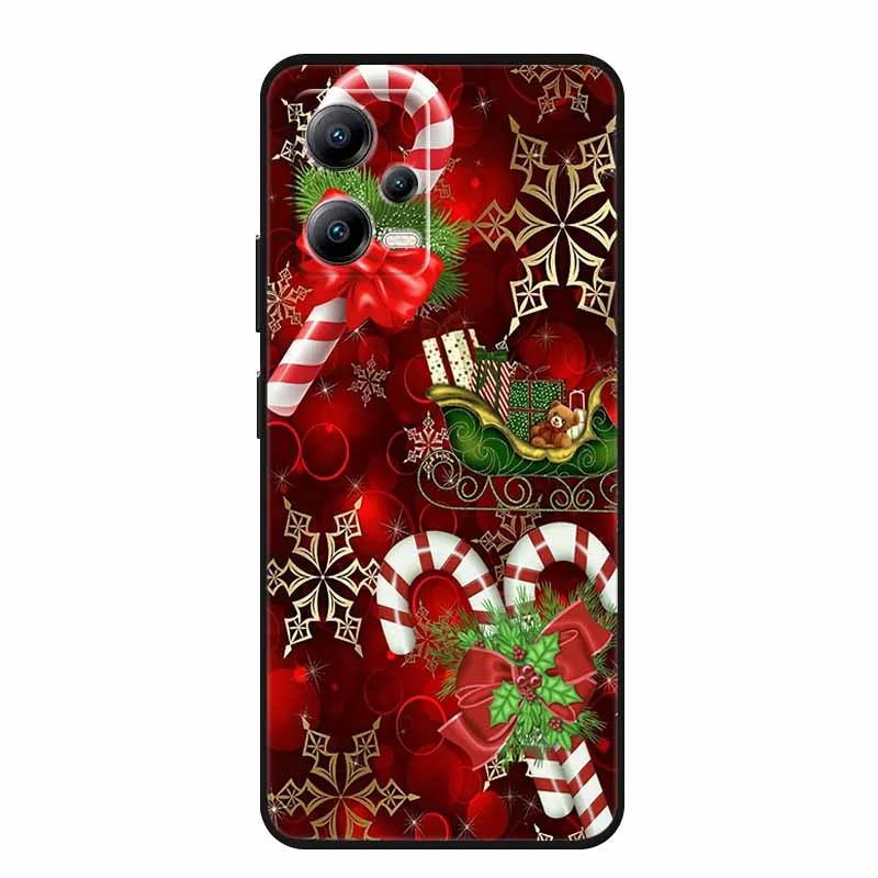 Christmas Case For Redmi Note 12 4G 5G Case Note12 Pro 5G 4G 12R 12S Soft TPU Silicone Covers for Xiaomi Redmi Note 12 Pro Plus image 5