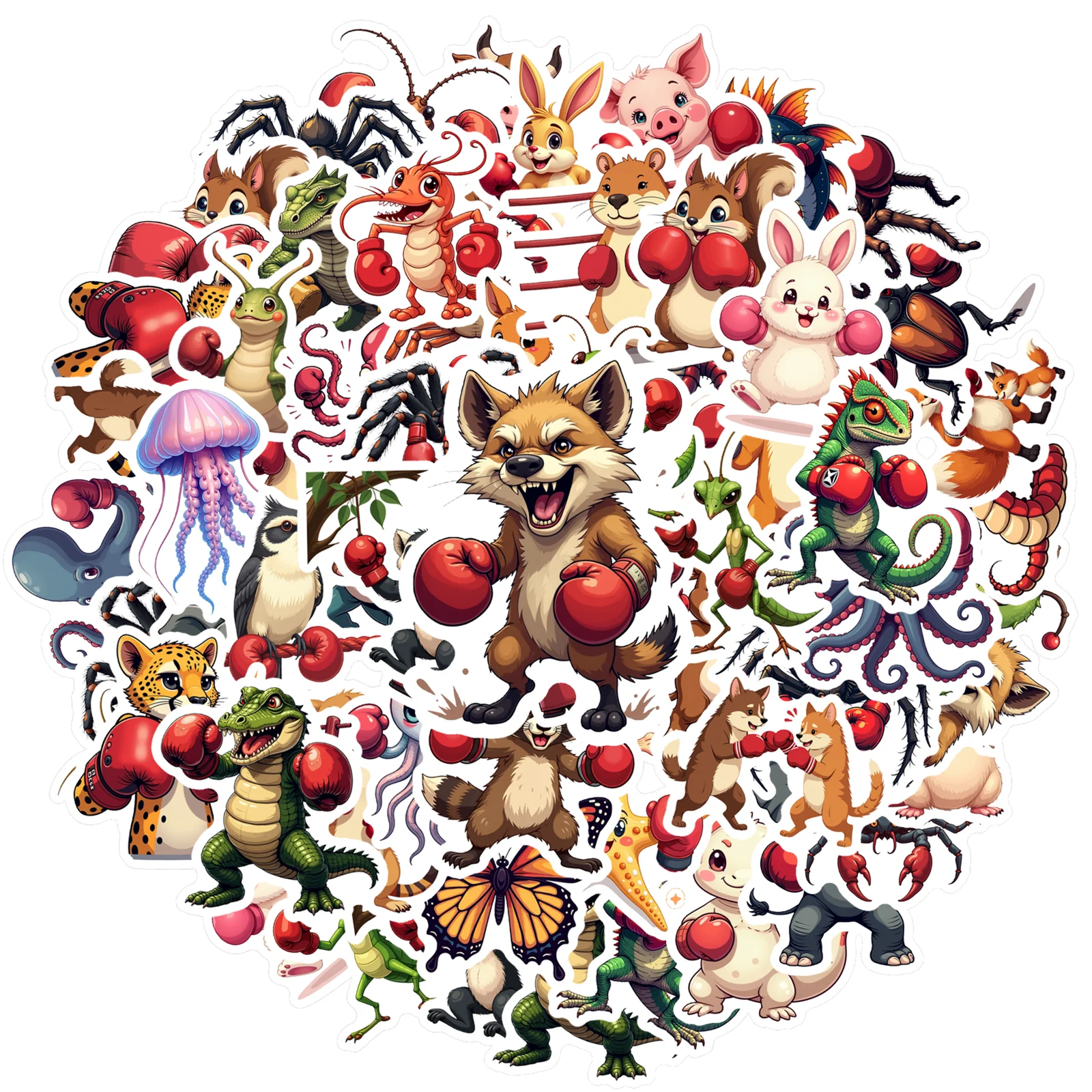 35 قطعة-70 قطعة ملصقات لطيفة ملصقات كرتونية ملصقات حيوانات للجيتار DIY لوح التزلج المحمول الأمتعة ديكور DIY #2