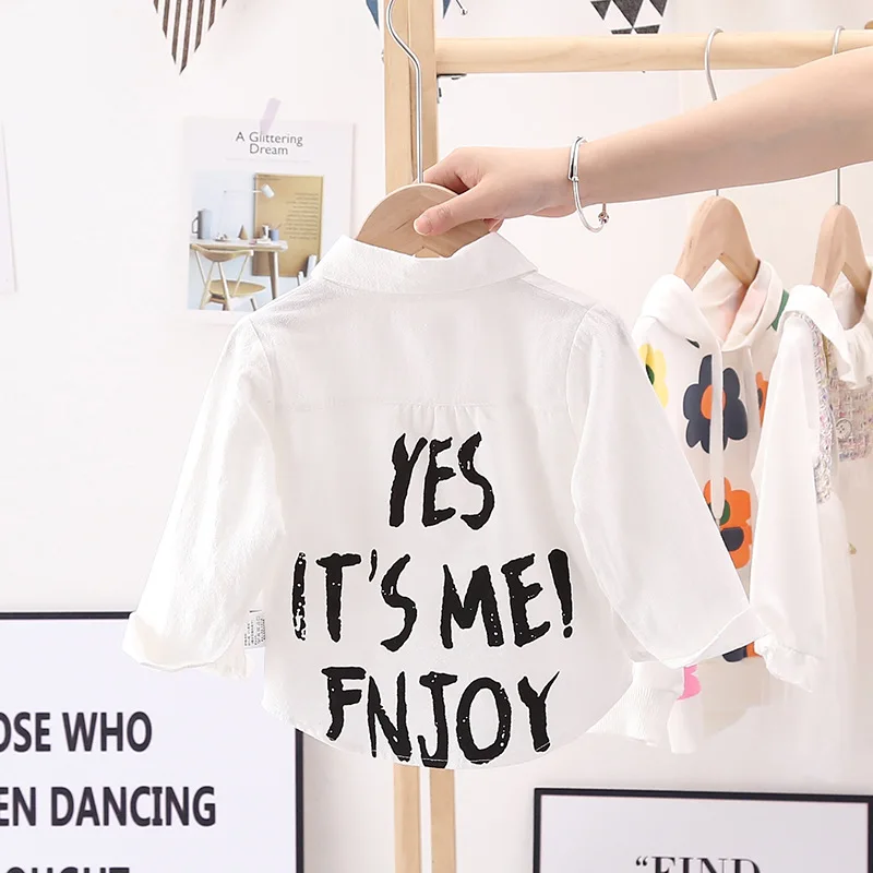 Boy Shirt Clothes Spring Thin Blouses Kids Clothing Toddler Casual Cotton Tops 1 2 3 4 Years Children Long Sleeves Shirt