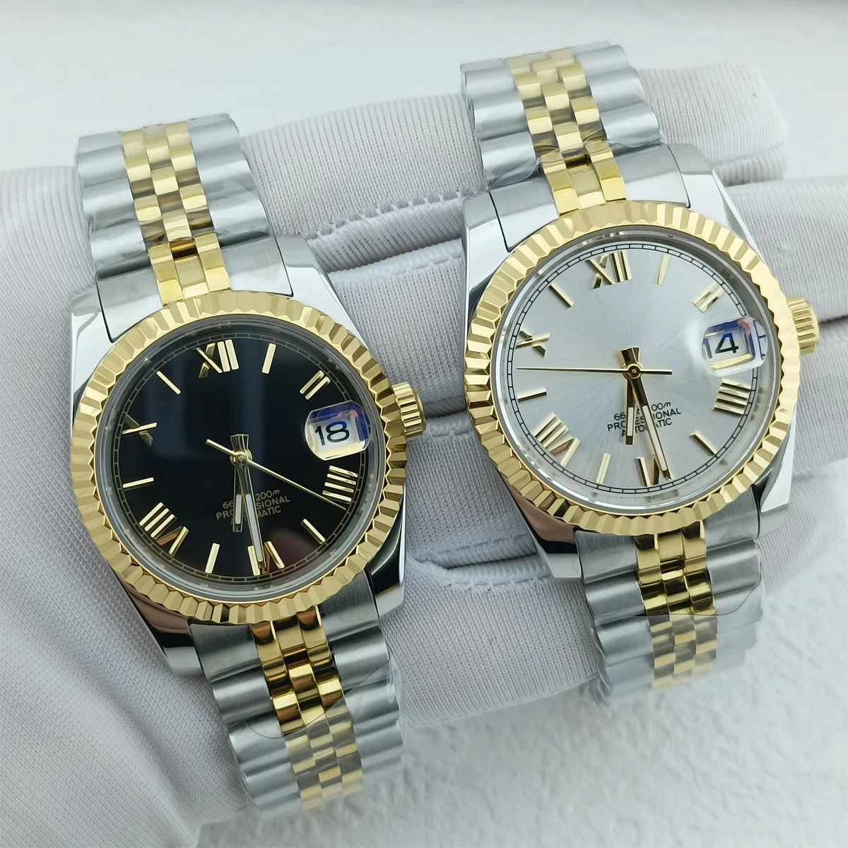 S logo NH35 Watch 36mm/39mm case Roman numerals dial Stainless steel Wrist Watch Install NH35 movement