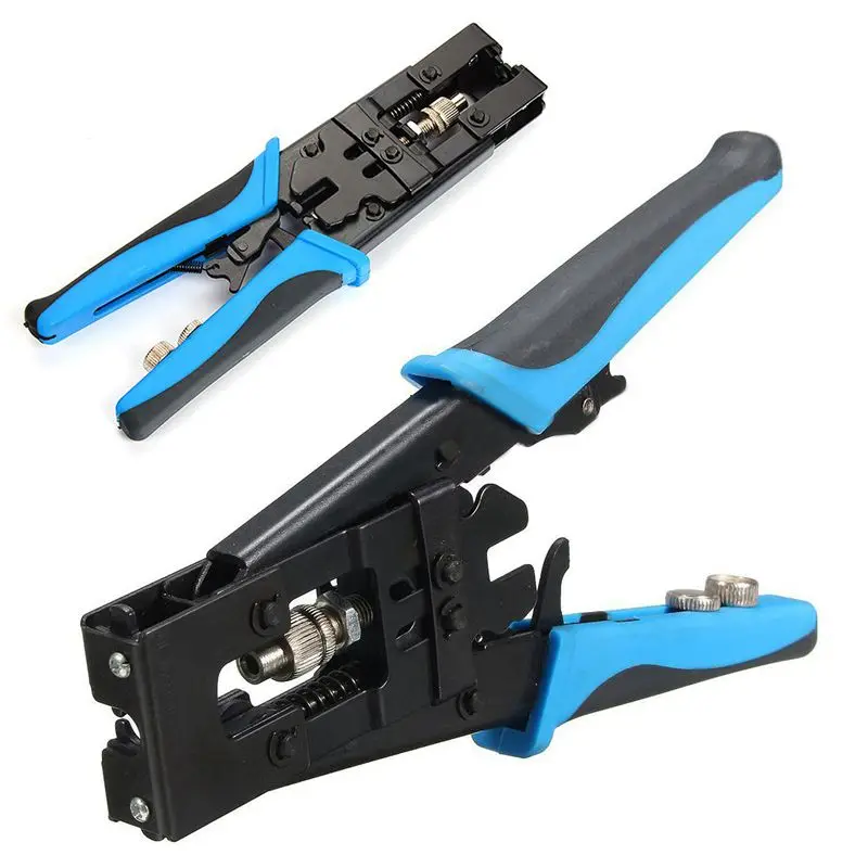 

Durable Coax Compression Crimper Tool BNC/RCA/F Crimp Connector Cable Wire Cutter Adjustable Crimping Plier