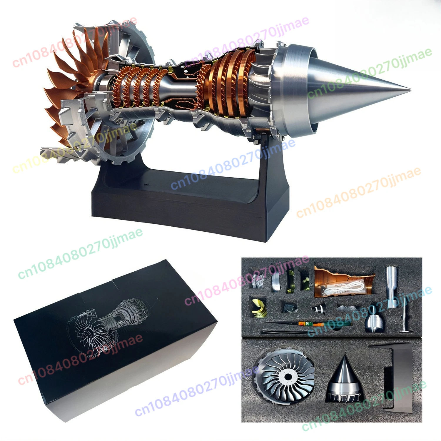 

Working Jet Engine Model Aircraft Turbine Assembly Toy for Kids Birthday Gift Display Ornament