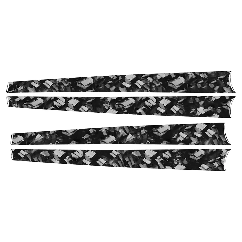 Cover Trim Panel Strips Interior Door Handles 4Pcs For Toyota For HILUX Revo 2015-2021 Carbon Epoxy Coating Soft Forged Pattern