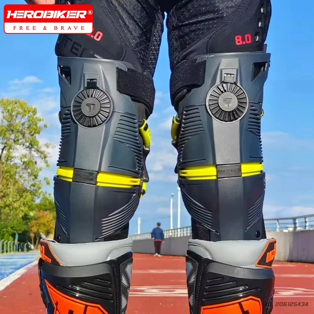 

Motorcycle Motocross Mechanical Leg Protection Kneepad Professional Exoskeleton Guards Motor Kneepad for Off-road&Highway Riding
