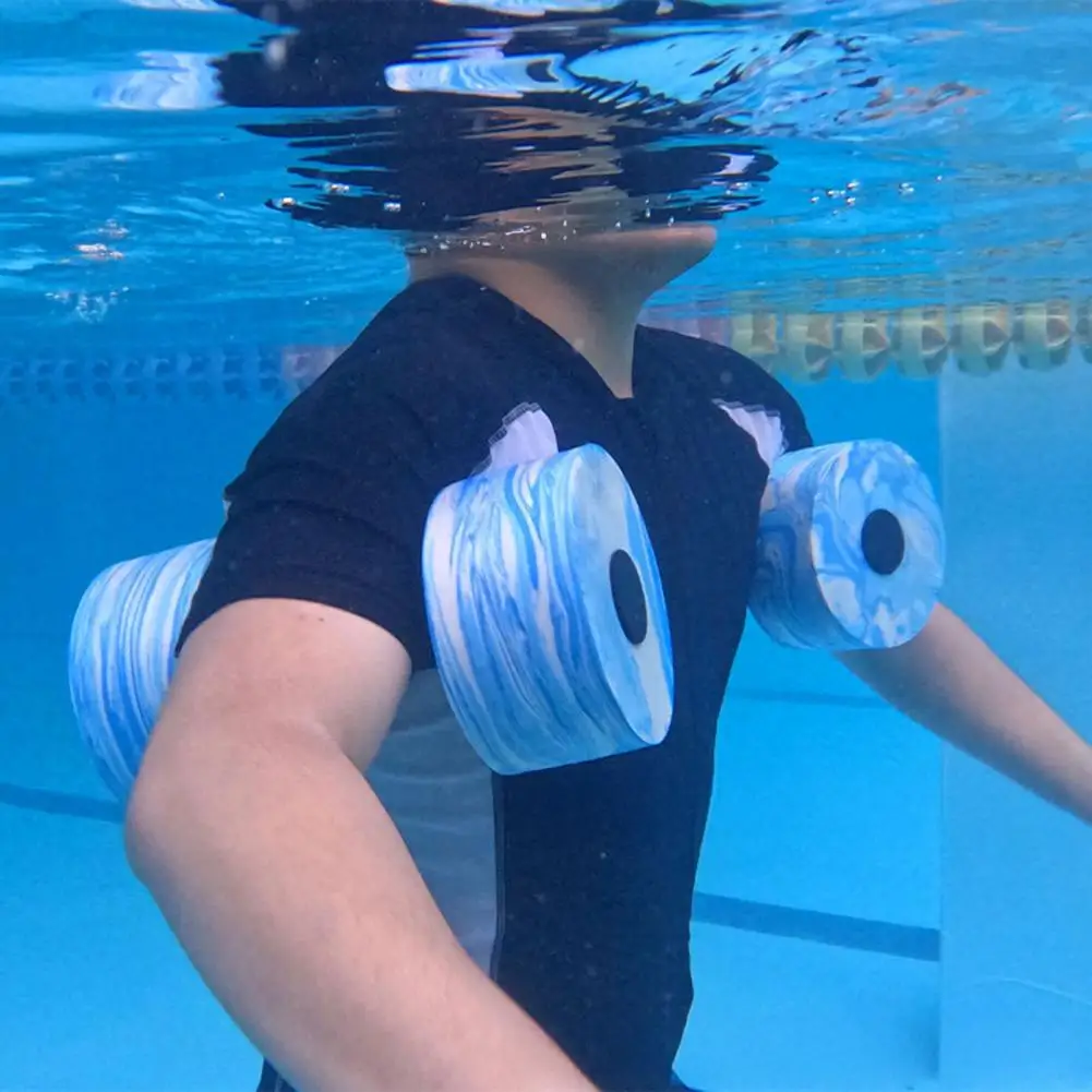 دمبل الرياضات المائية، دمبل مائي مقاوم للكلور، مجموعة دمبل مائية من إسفنج إيفا عالي الكثافة للياقة البدنية للوزن