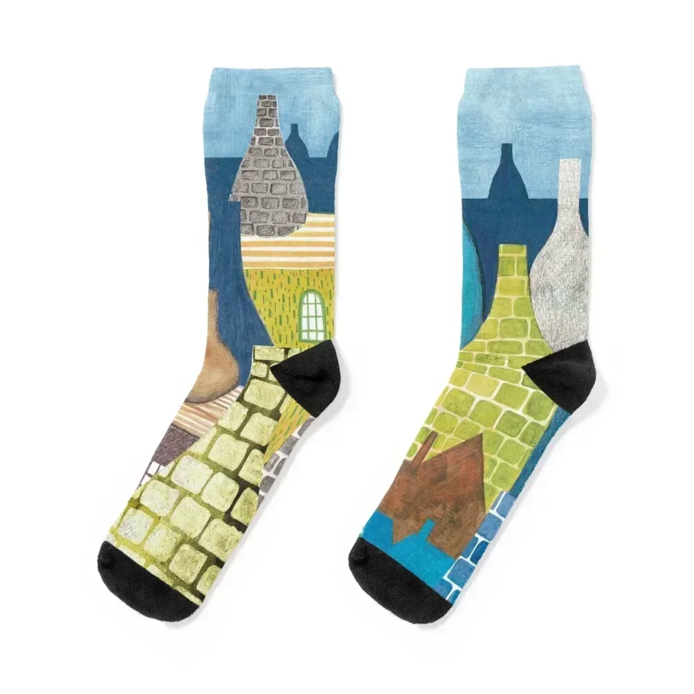 

STOKE ON TRENT: POTTERIES Socks funny sock winter gifts Crossfit Stockings man Socks Girl Men's