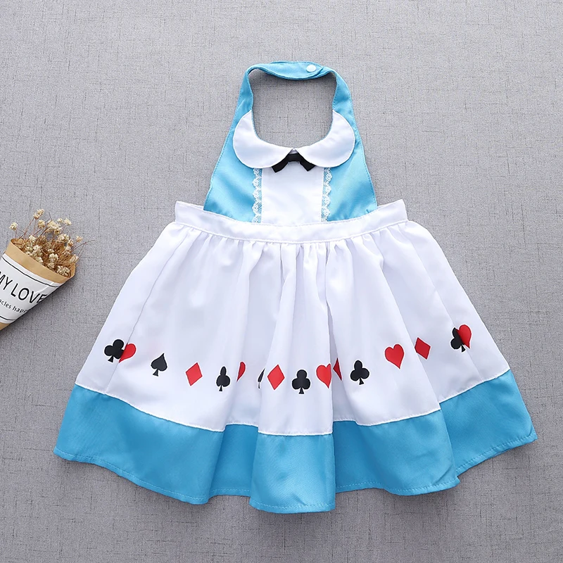 

Multi Style Kids Apron Lace Decoration Printed Pattern Toddler Smock Princess Dress Style Girls Apron