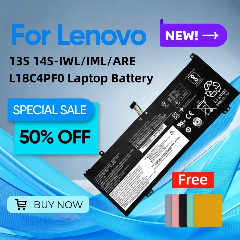 

Для Lenovo ThinkBook 13S 14S-IWL/IML/ARE L18C4PF0 аккумулятор для ноутбука подает коврик для мыши