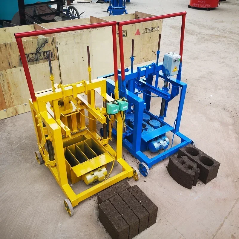 Good Price YG3-45 Mobile Manual Fly Ash Paver Scale Cement Concrete Brick Block Machine Draw A Small Direct Mobile Brick Machine