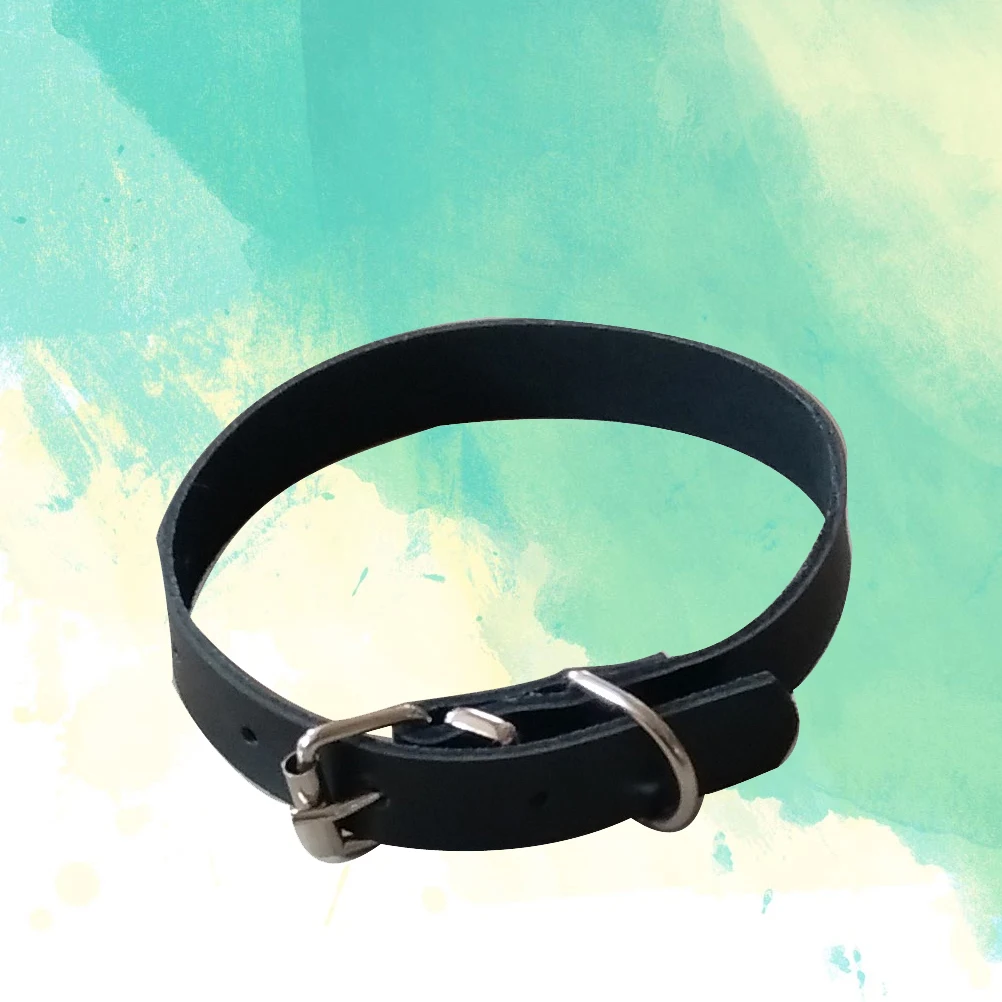 

Adjustable Dog Cow Pet For Small Medium Dogs Durable Comfortable Wear-Resistant Puppy Collar Pet Dog Collar Plain Black
