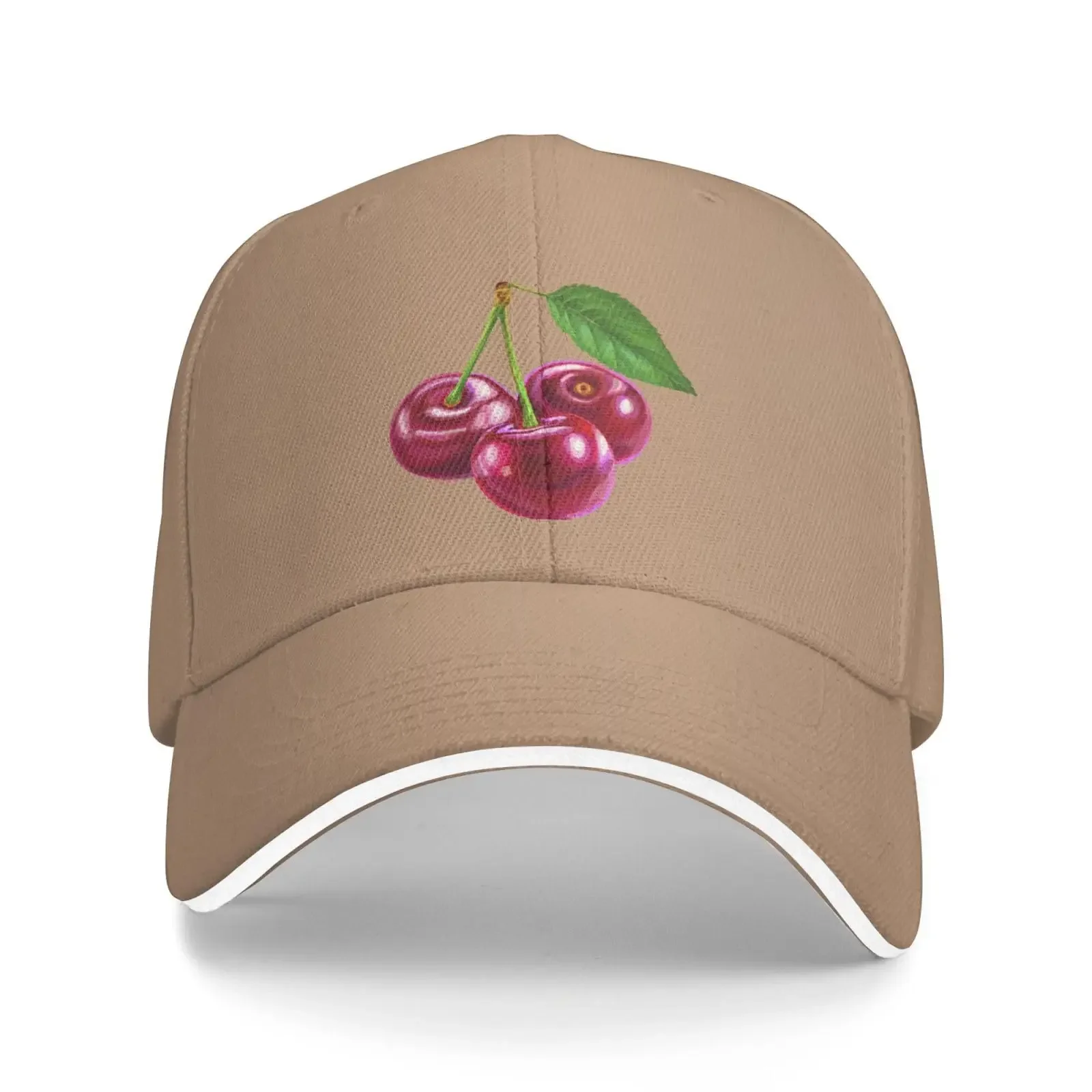 Cherry Trucker Baseball Cap for Men Women Hat Sandwich Brim Dad Hats