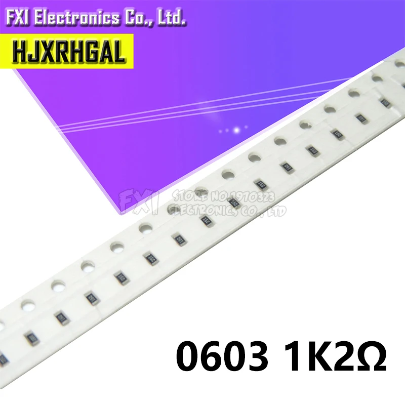 

300 шт. 0603 1k2 0603 чип фиксированный резистор SMD резистор 1,2 кОм 1 к2 122 новый оригинальный